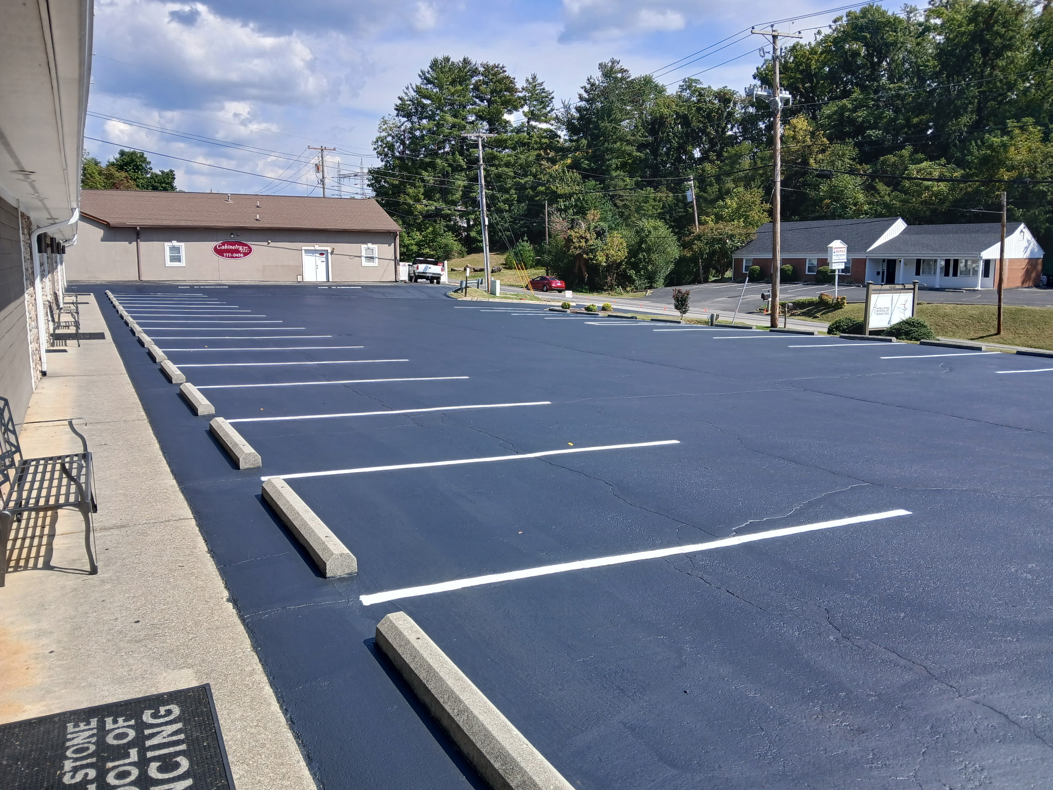 After commercial parking lot project