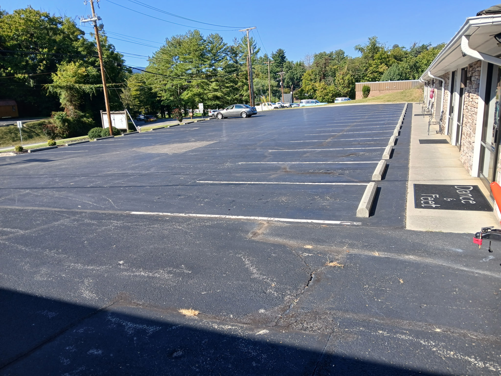 Before commercial parking lot project